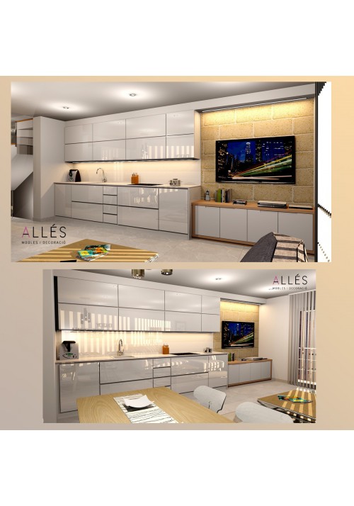 Kitchen, dining and living room, Duplex Ferreries