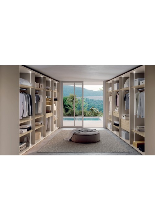 Modern Walk-In Closet Wardrobe with Accessories