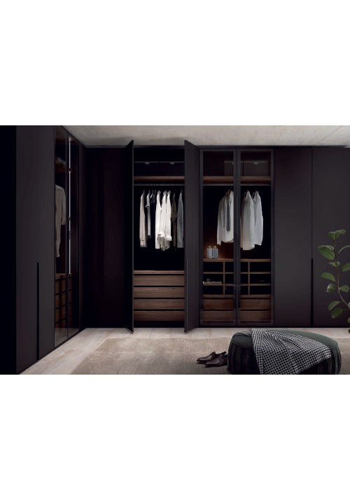 Armario con puertas acristaladas elegante