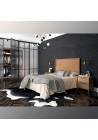 Composition bedroom, oak with black handle.