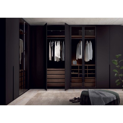 Elegant Wardrobe with Glass Doors