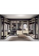 Metal Walk-In Closet with LED Lighting and Adjustable Structure