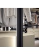 Vestidor metálico con iluminación LED y estructura regulable
